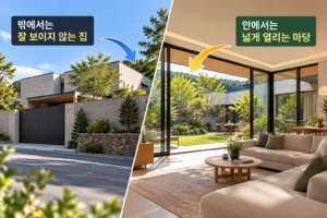 밖은 닫히고 안은 열리는 집